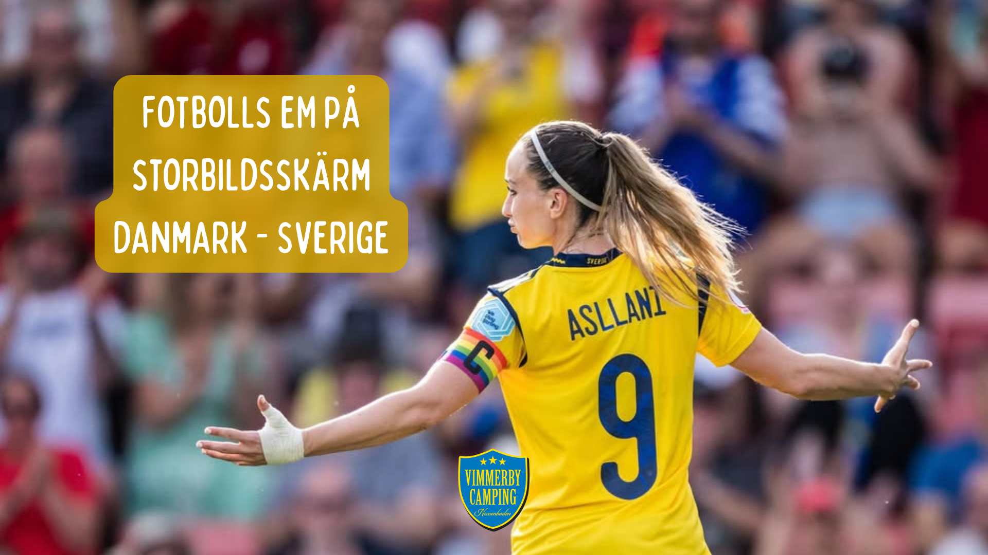 Fotbolls EM på storbildsskärm Danmark - Sverige